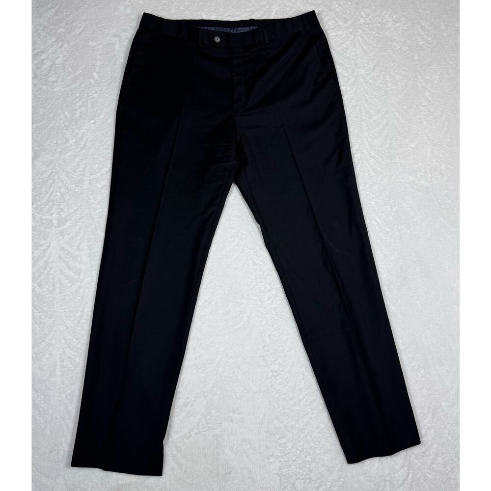 VTG Lauren Ralph Lauren Wool Blend Pleated Black Trousers Men's 36X32 80's 90's